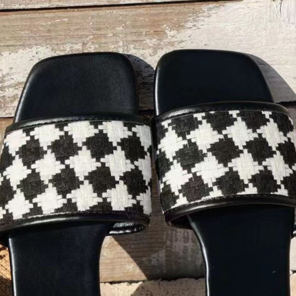 Plaid Sandals