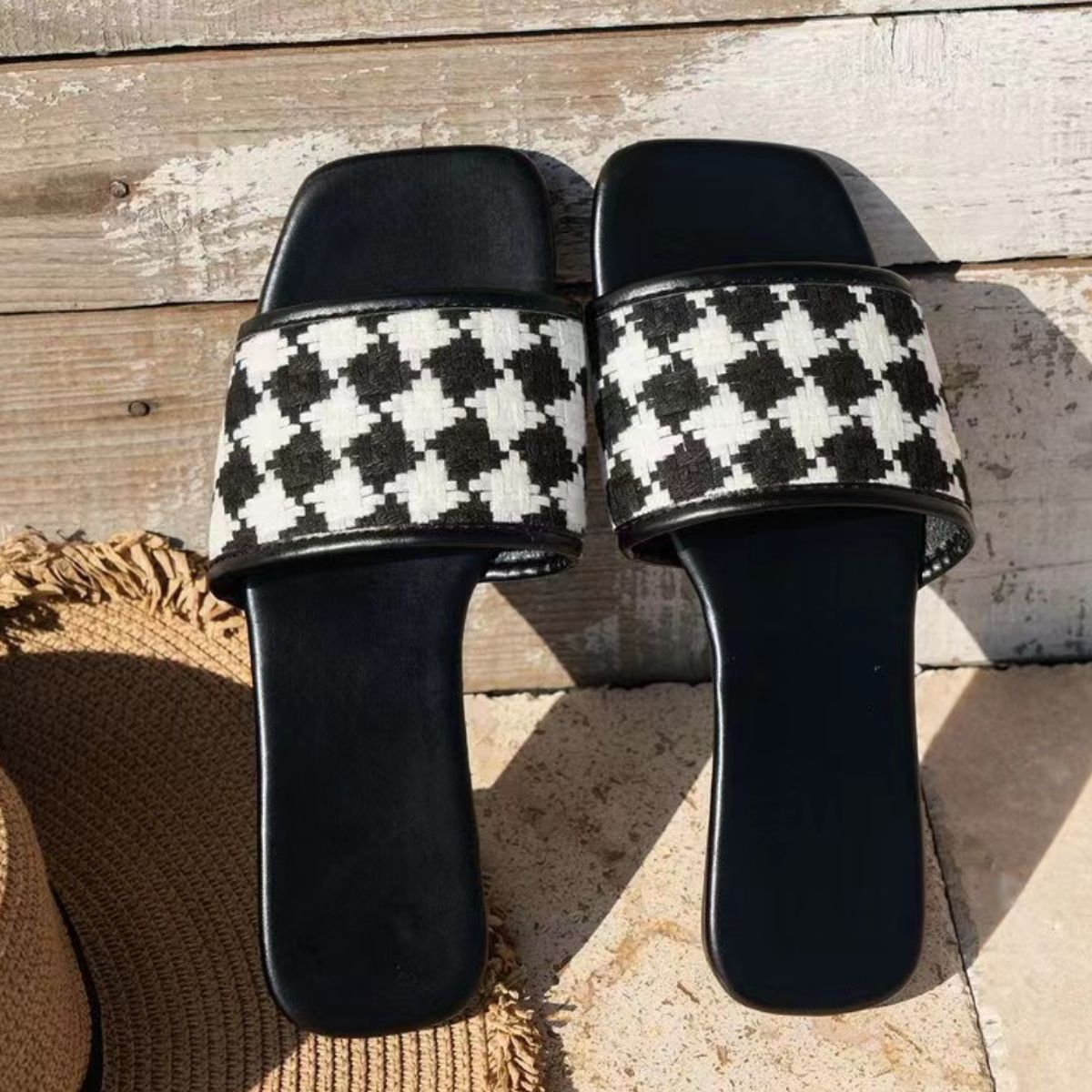 Plaid Sandals